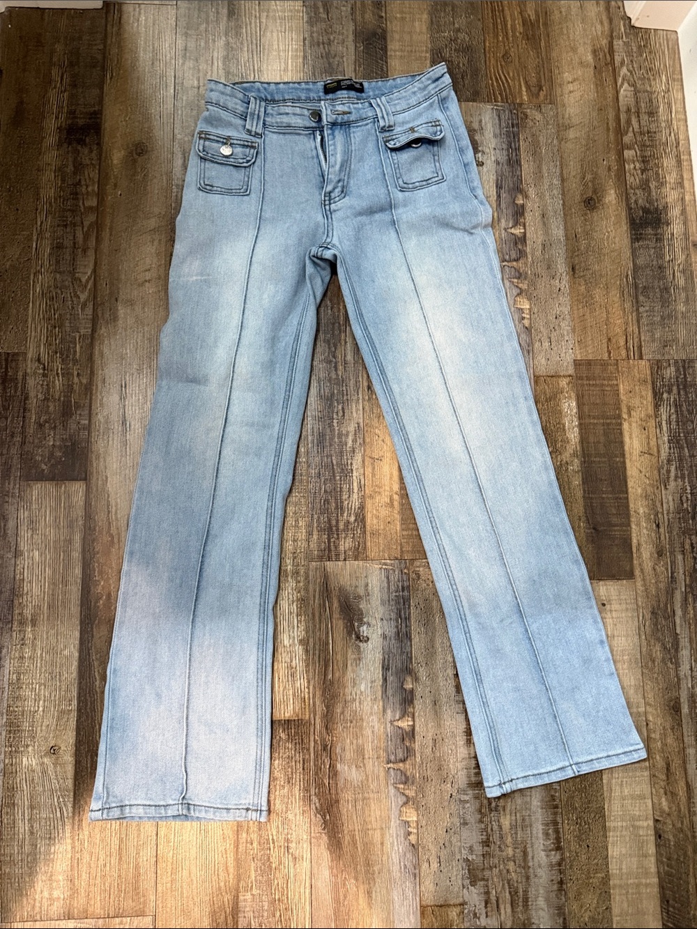 Finesse Light Blue Flare Jeans with Front Seam SUPER CUTE AND SOFT